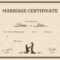 Vintage Marriage Certificate Template Inside Certificate Of Marriage Template