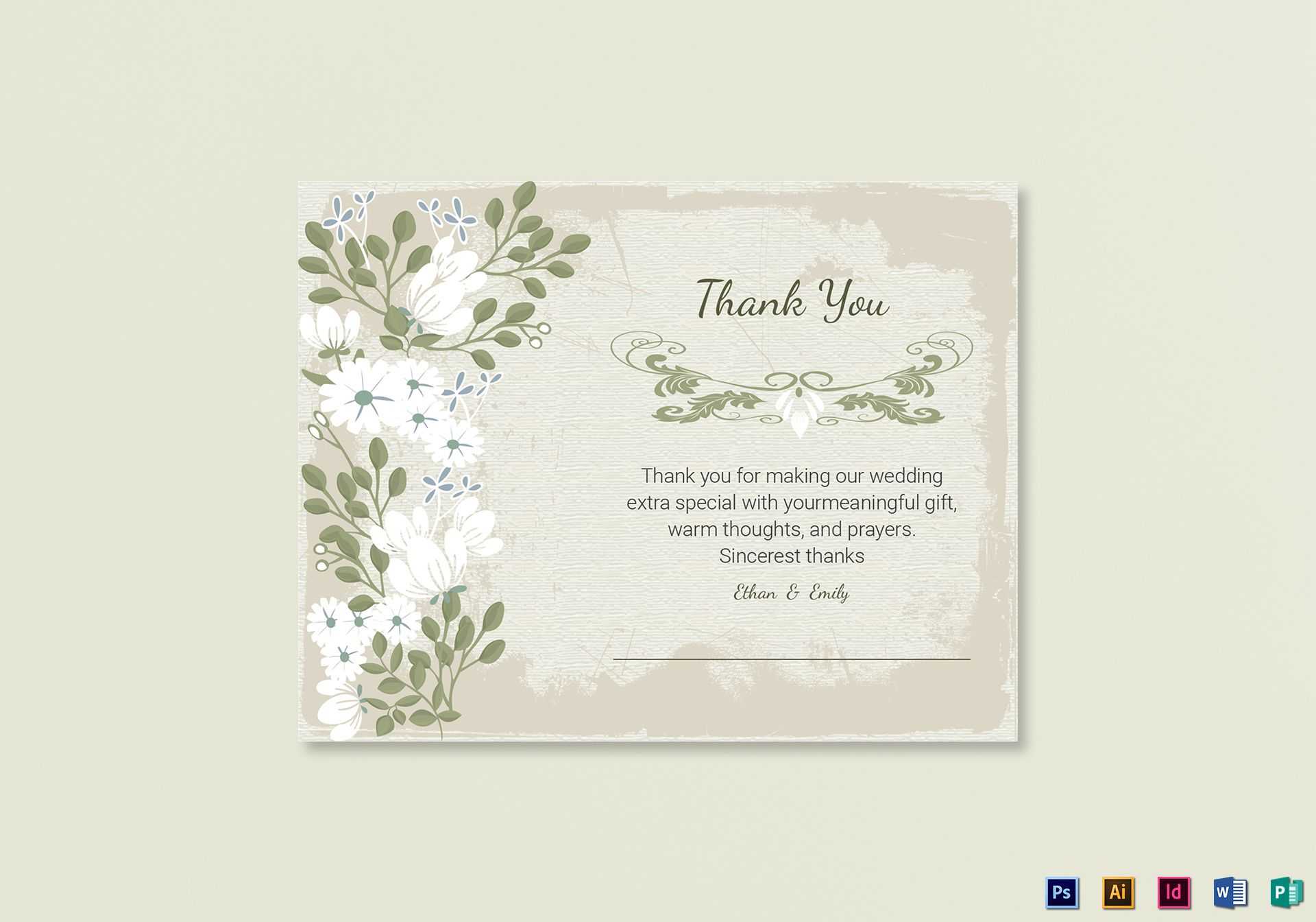 Vintage Thank You Card Template Throughout Thank You Card Template Word