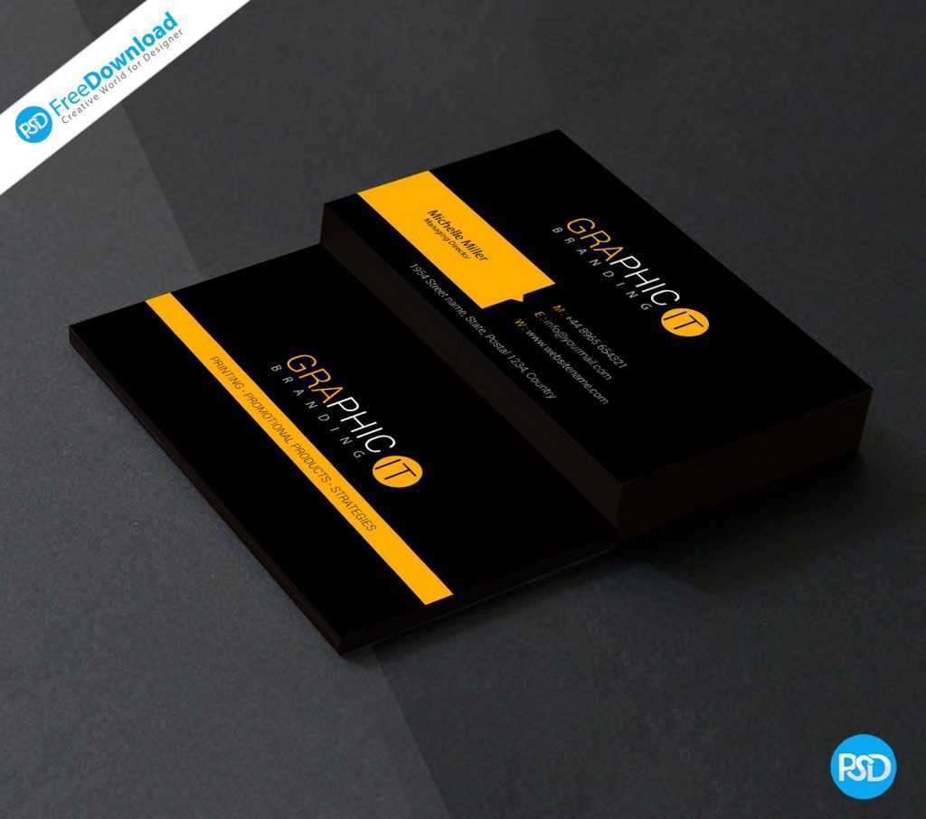 Visiting Card Design Photoshop Free Download Business Psd Intended For Visiting Card Template Psd Free Download