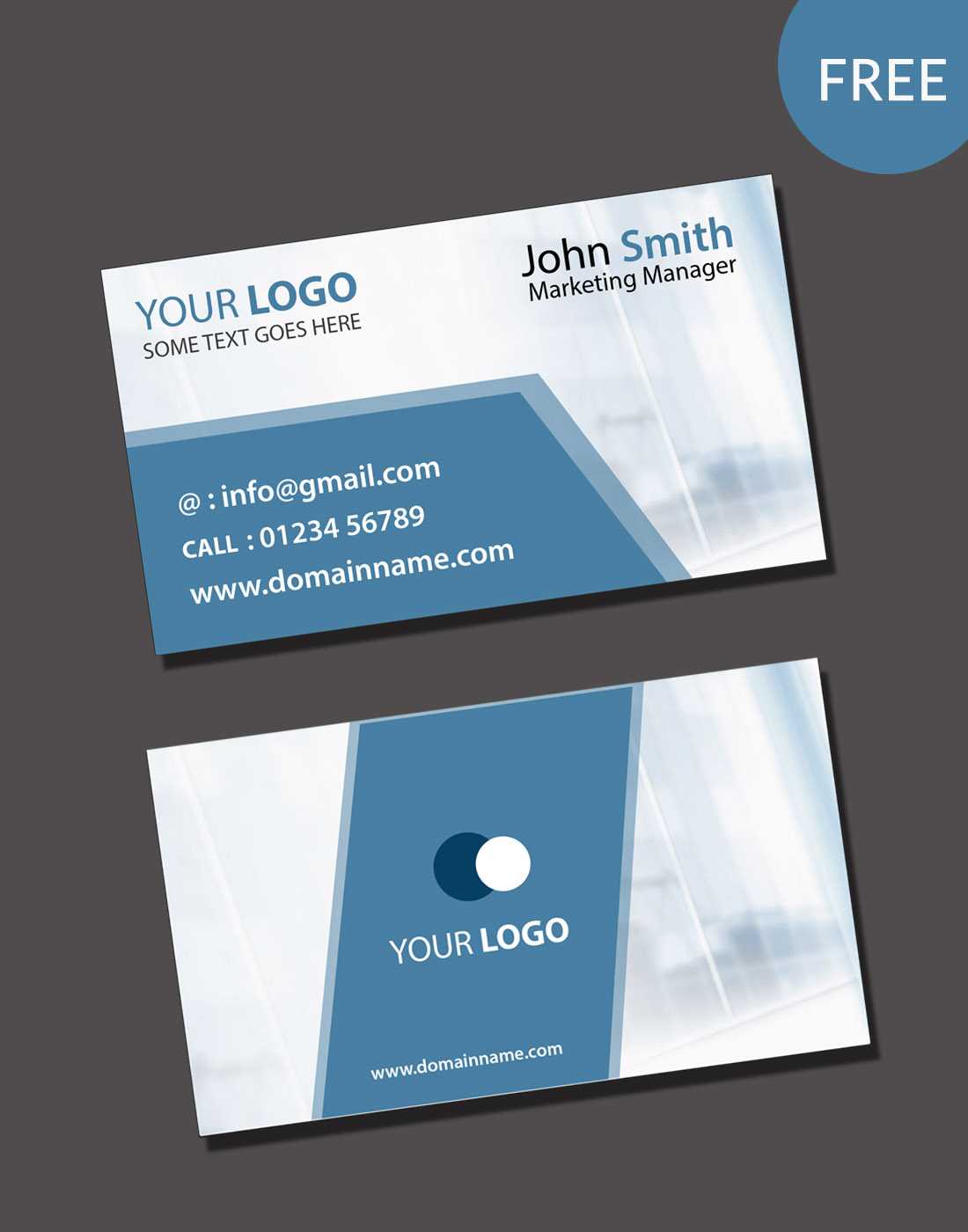 Visiting Card Psd Template Free Download Regarding Visiting Card Psd Template