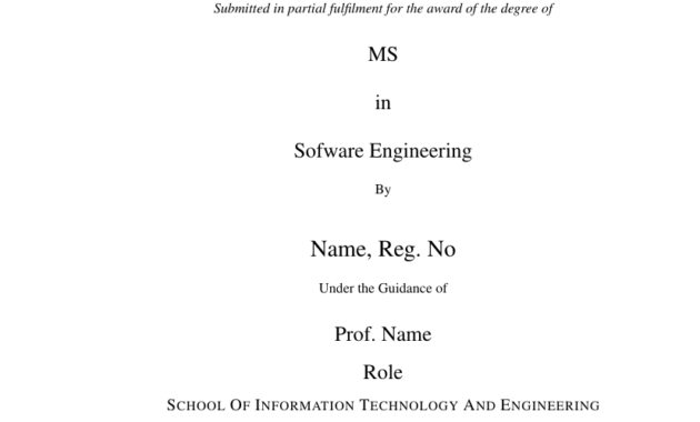 Vit - Template For Vit Project Report Template within Latex Project Report Template