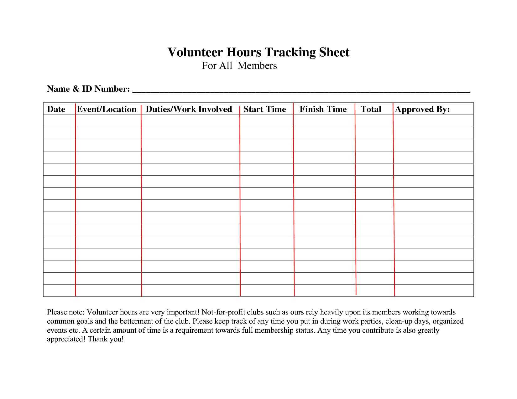 Volunteer Template Excel Hours Log Sheet What Best Ideas Of With Volunteer Report Template