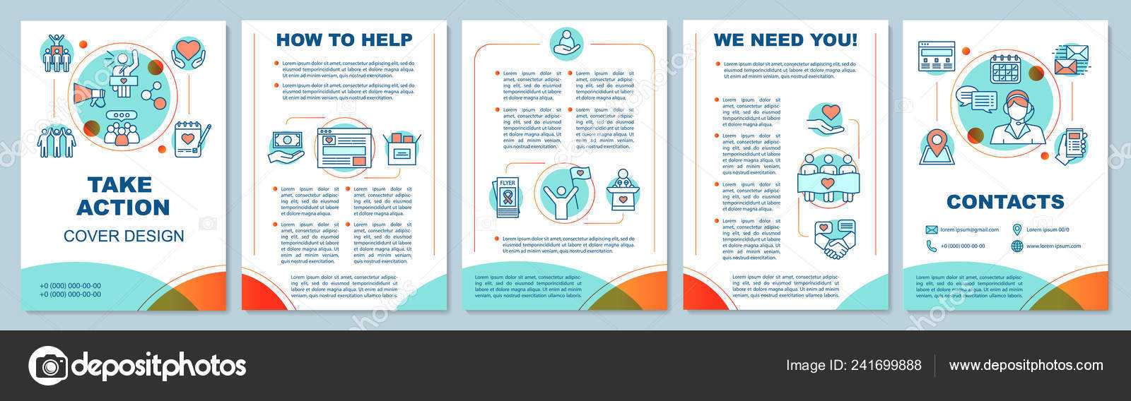 Volunteering Activity Brochure Template Layout Take Action With Volunteer Brochure Template