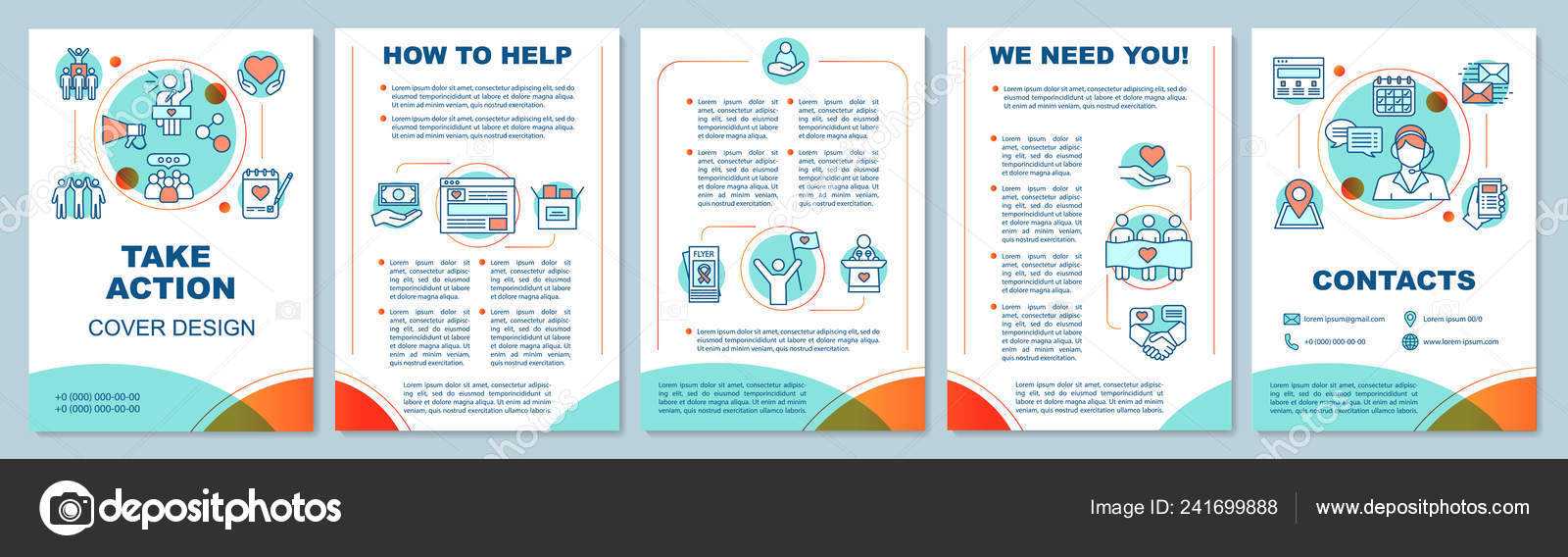 Volunteering Activity Brochure Template Layout Take Action With Volunteer Brochure Template