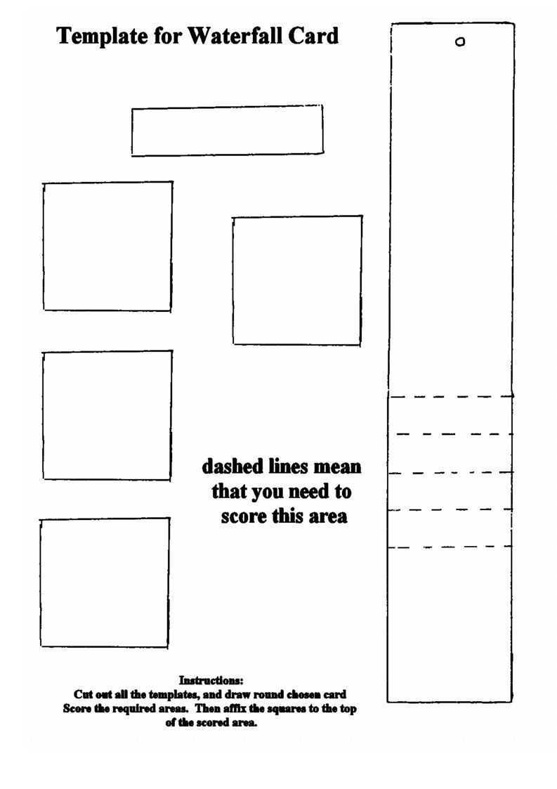 Waterfall Card Template | Card Making Tutorials | Waterfall Throughout Fold Out Card Template