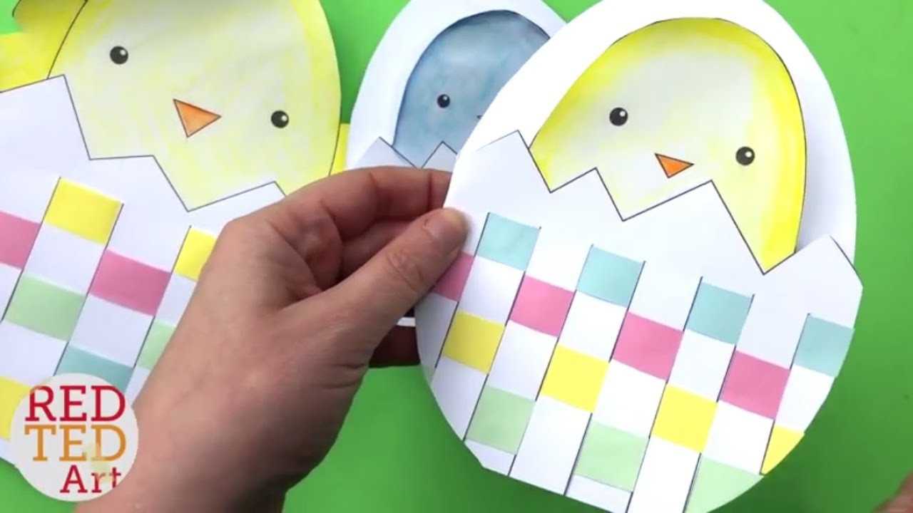 Weaving Chick Cards With Template - Easy Easter Card Diy Ideas Within Easter Card Template Ks2