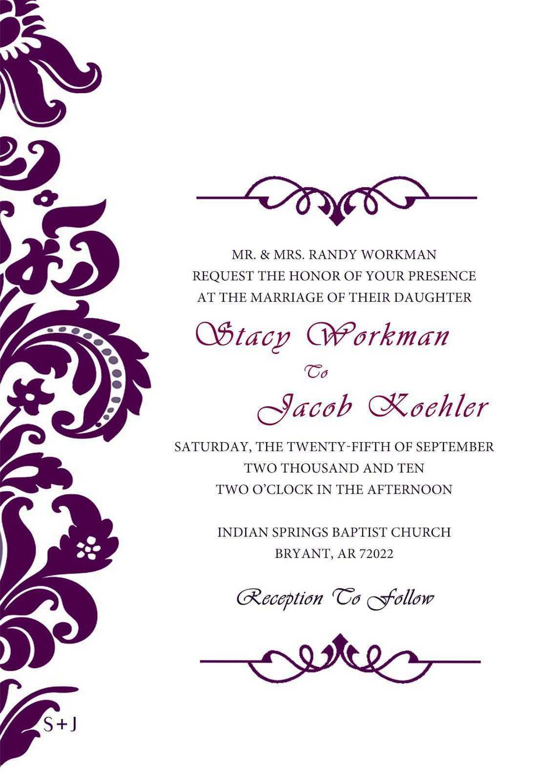 Wedding Invitation Card Template Microsoft Word Indian Best In Invitation Cards Templates For Marriage