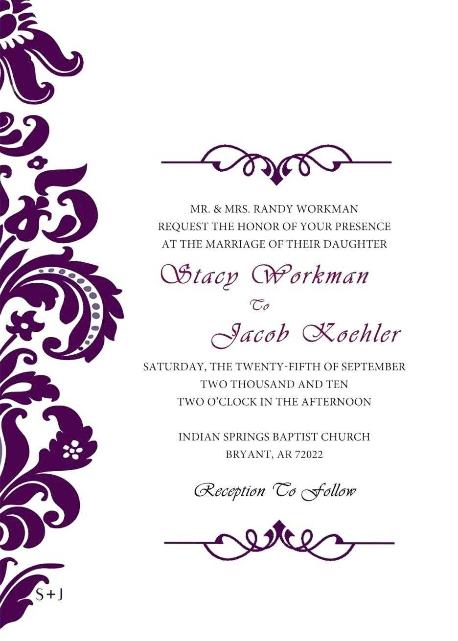 Wedding Invitation Designs Template – Diadeveloper In Church Wedding Invitation Card Template