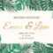 Wedding Marriage Event Invitation Card Template. Exotic Tropical.. With Regard To Event Invitation Card Template
