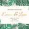 Wedding Marriage Event Invitation Card Template. Exotic Tropical.. With Regard To Event Invitation Card Template