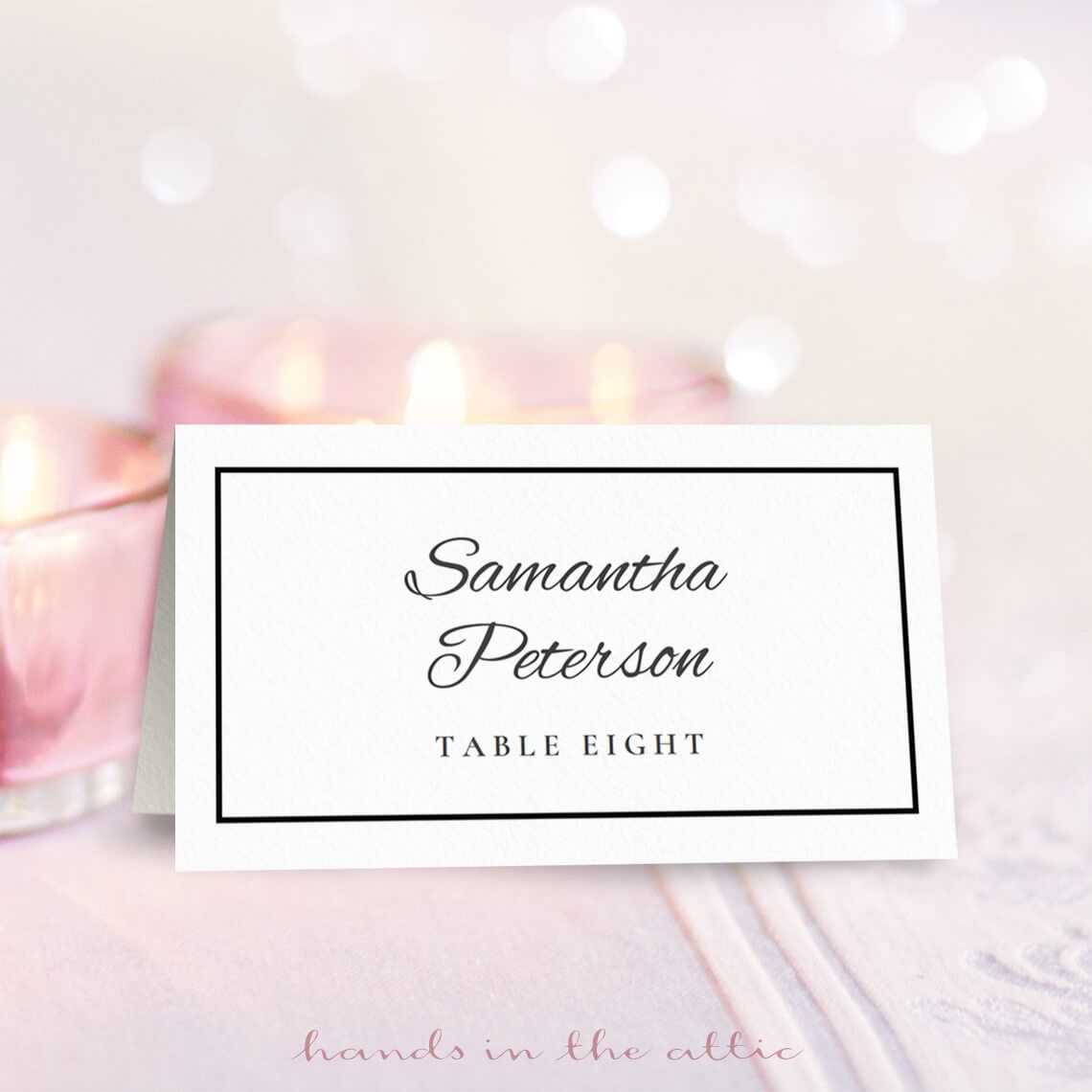 Wedding Place Card Template | Free On Handsintheattic With Regard To Place Card Setting Template
