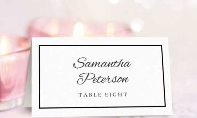 Wedding Place Card Template | Free On Handsintheattic with Table Place Card Template Free Download