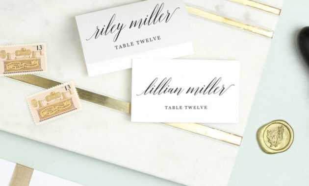 Wedding Place Card Template, Printable Escort Cards, Modern inside Printable Escort Cards Template