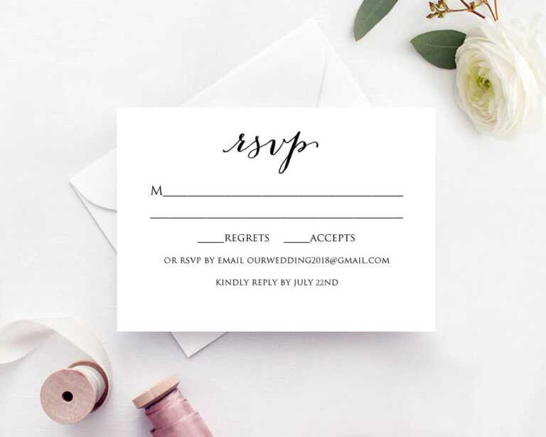 Wedding Rsvp Card Template inside Free Printable Wedding Rsvp Card ...