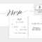 Wedding Rsvp Card | Wedding Rsvp Template | Wedding Rsvp For Template For Rsvp Cards For Wedding