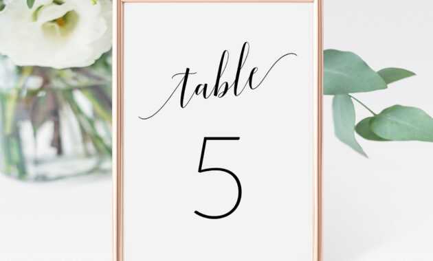 Wedding Table Number Cards Template, Printable Table Numbers Wedding, Table  Seating Card, Table Numbers Printable, Table Card Number Sav-062 regarding Table Number Cards Template