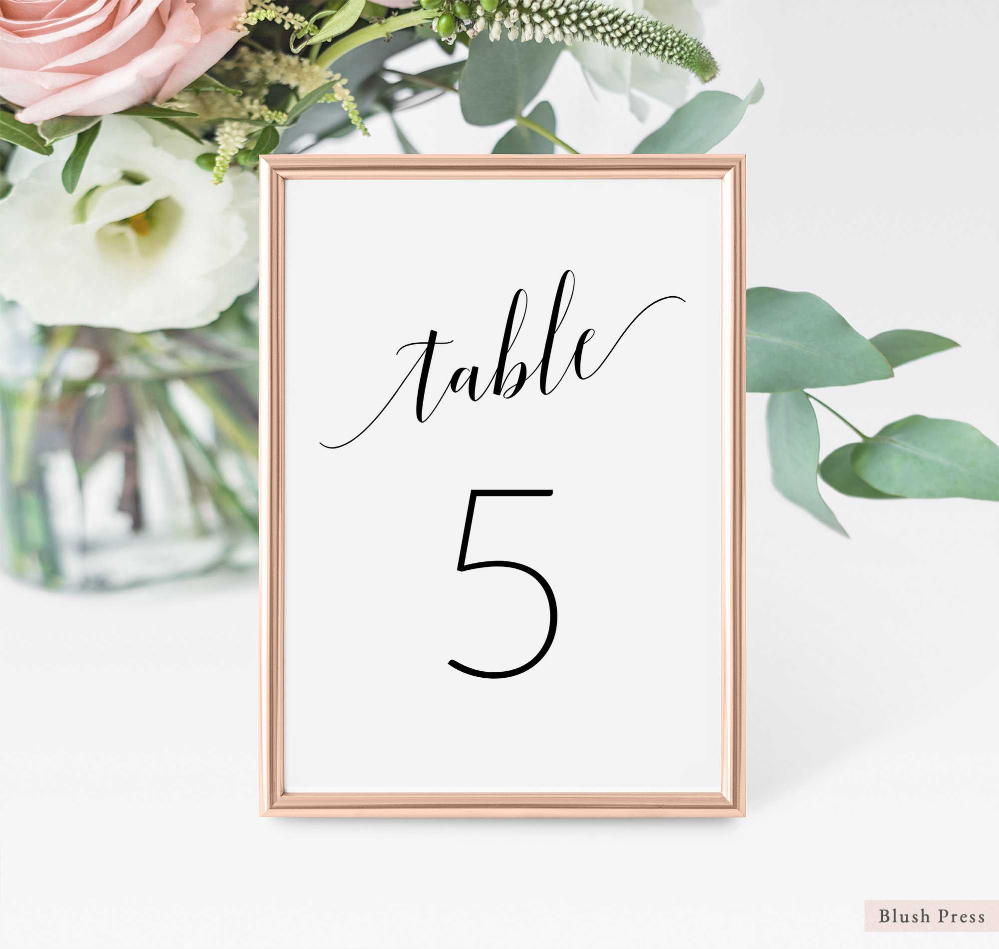 Wedding Table Number Cards Template, Printable Table Numbers Wedding, Table  Seating Card, Table Numbers Printable, Table Card Number Sav 062 Regarding Table Number Cards Template