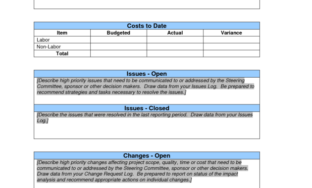 Weekly Project Status Report Sample - Google Search intended for Weekly Progress Report Template Project Management