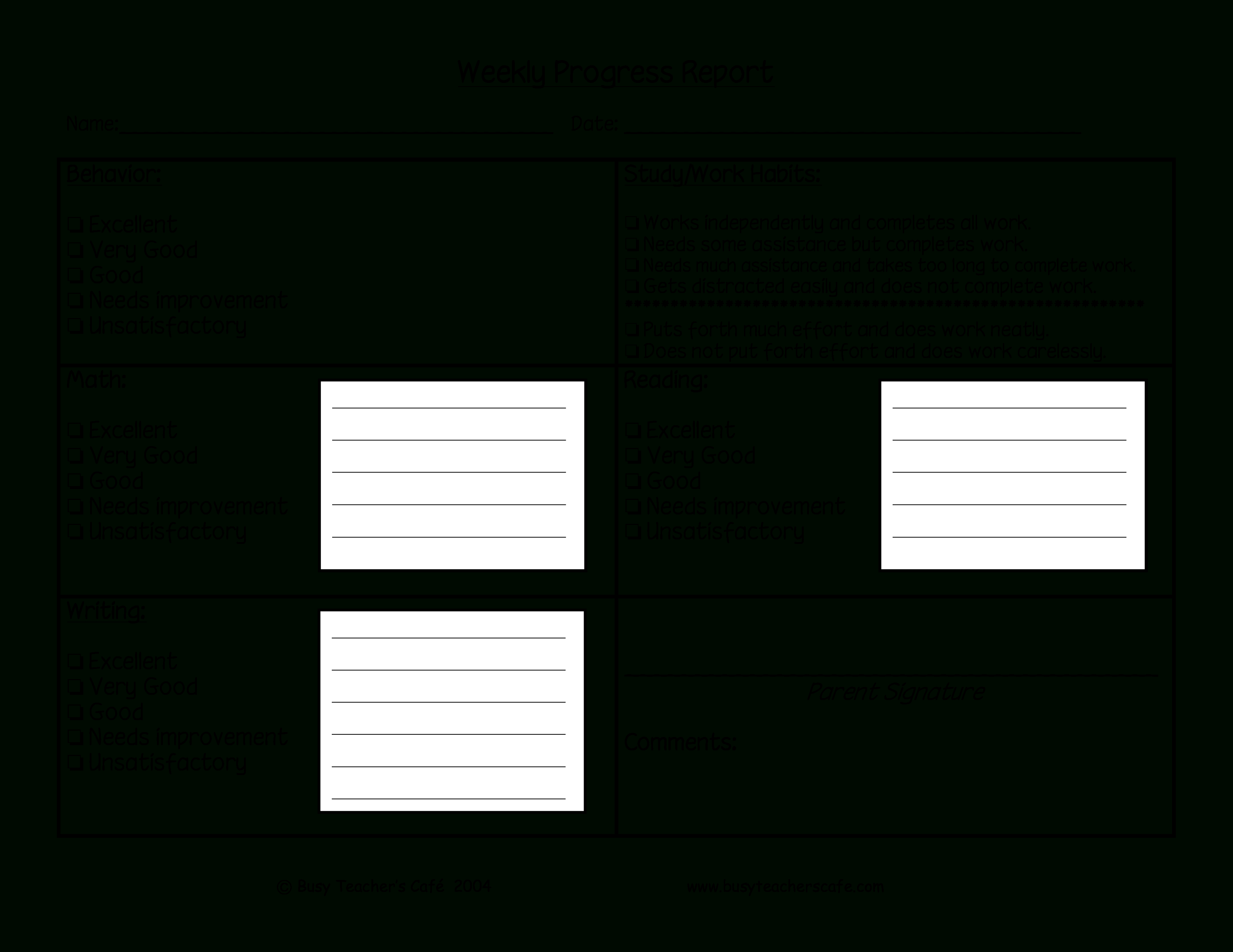 Weekly Student Behavior Report | Templates At Pertaining To Behaviour Report Template