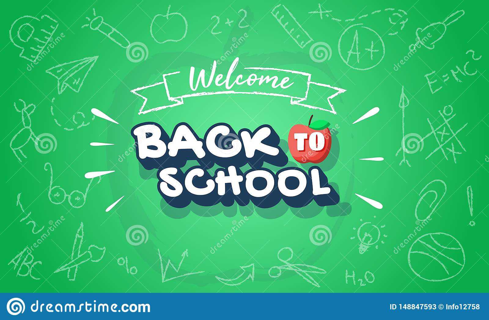 Welcome Back To School Horizontal Banner Template For Web With Regard To Welcome Banner Template