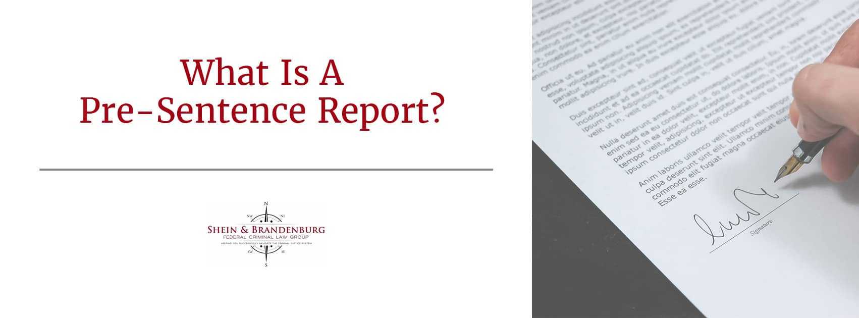 What Is A Pre Sentence Report? | Federal Criminal Law Center Throughout Presentence Investigation Report Template
