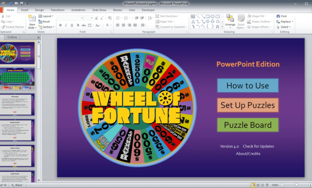 Wheel Of Fortune For Powerpoint - Gamestim throughout Wheel Of Fortune Powerpoint Game Show Templates