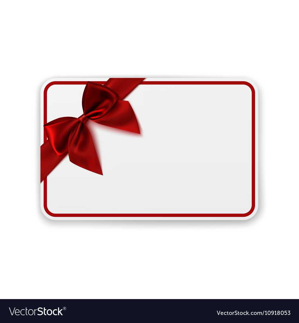 White Blank Gift Card Template For Present Card Template