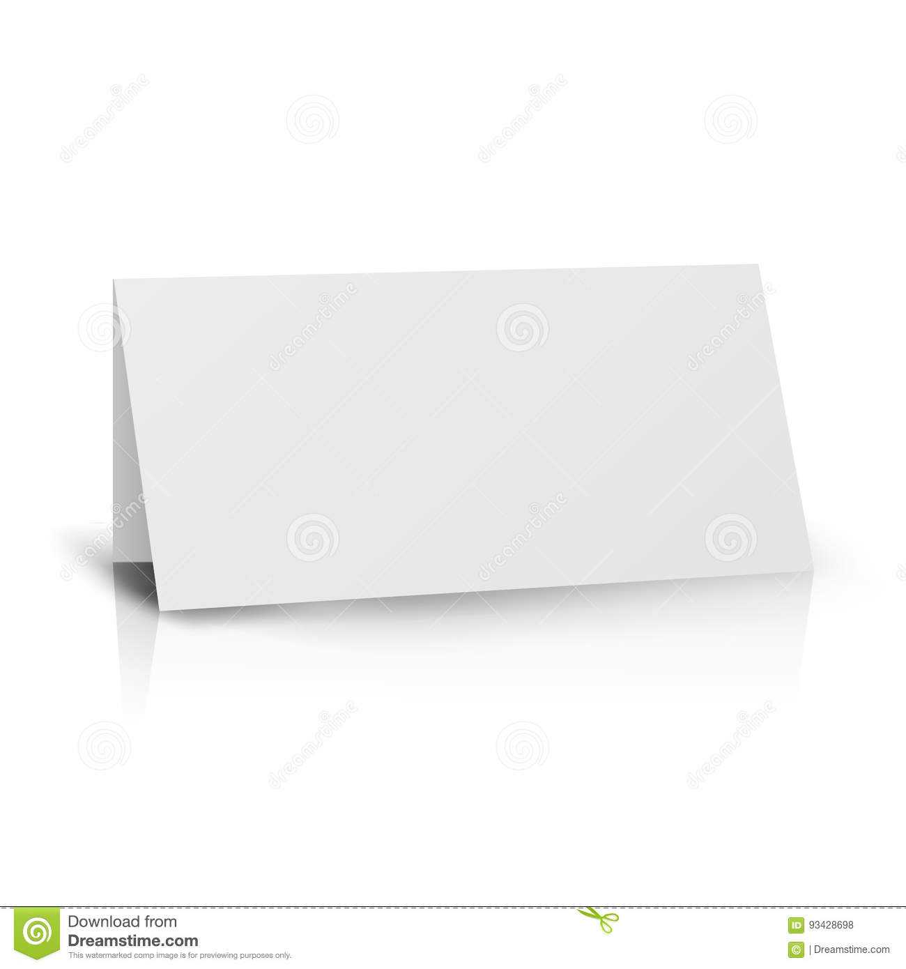 White Folder Paper Greeting Card Vector Template. Stand Intended For Card Stand Template