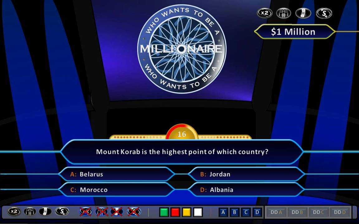 Who Wants To Be A Millionaire Demonstration [Hd, Ppt 2010, Us Clock Format] In Who Wants To Be A Millionaire Powerpoint Template