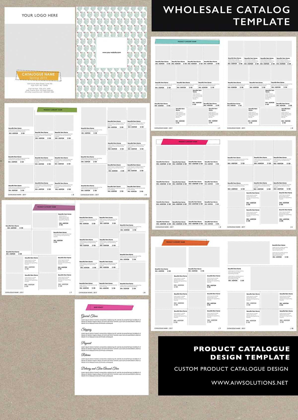 Wholesale Catalog Template Id06 | Higher Learning | Catalog Throughout Catalogue Word Template