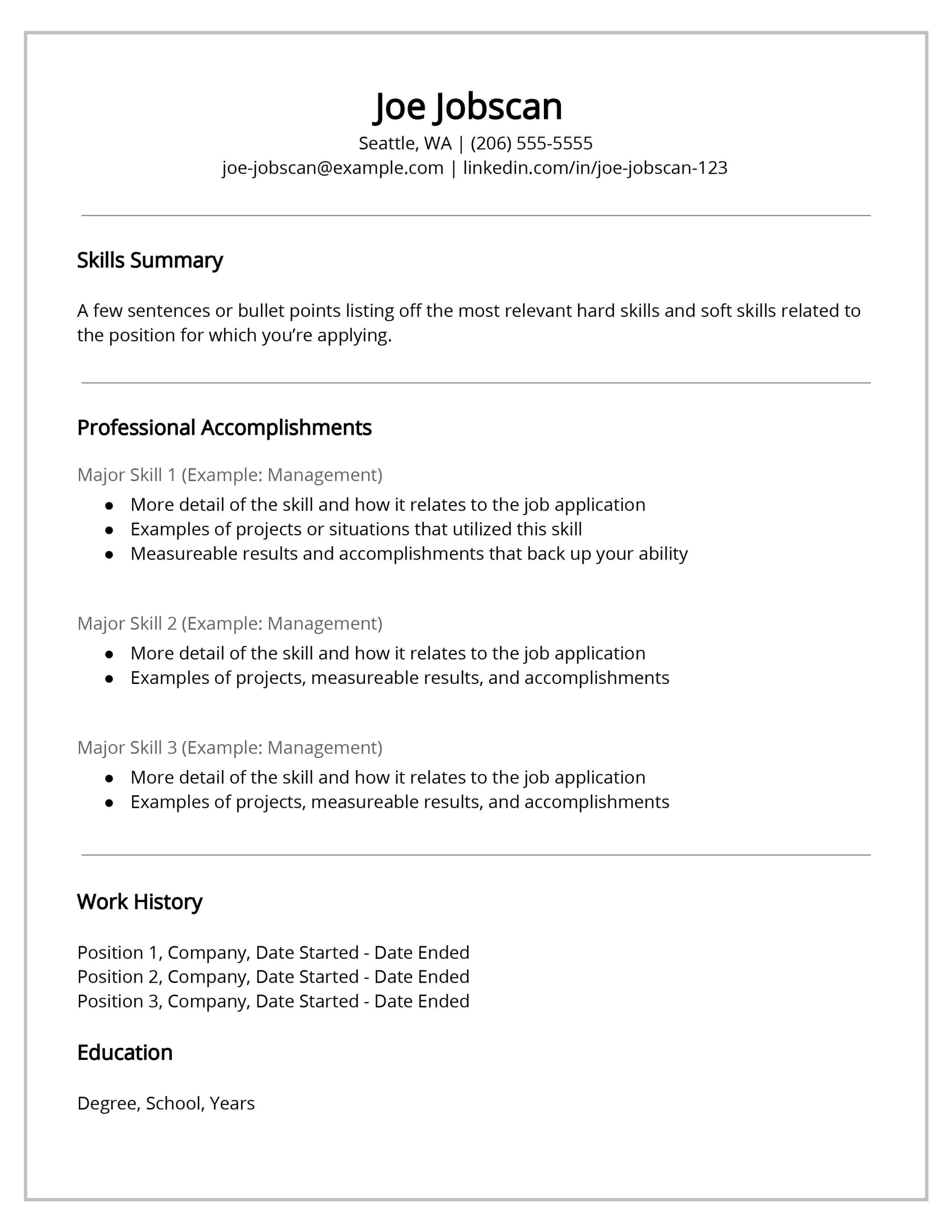 Why Recruiters Hate The Functional Resume Format - Jobscan Blog Regarding Combination Resume Template Word