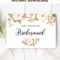 Will You Be My Bridesmaid Card. With Beautiful And Romantic With Will You Be My Bridesmaid Card Template