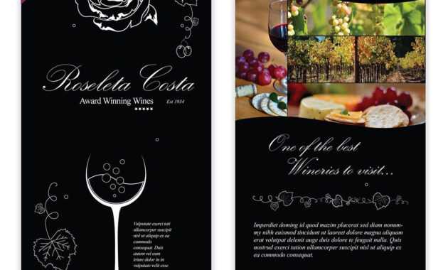 Wine Flyer Template 03 | Chakra Posters, Flyers, &amp; Product with Wine Brochure Template