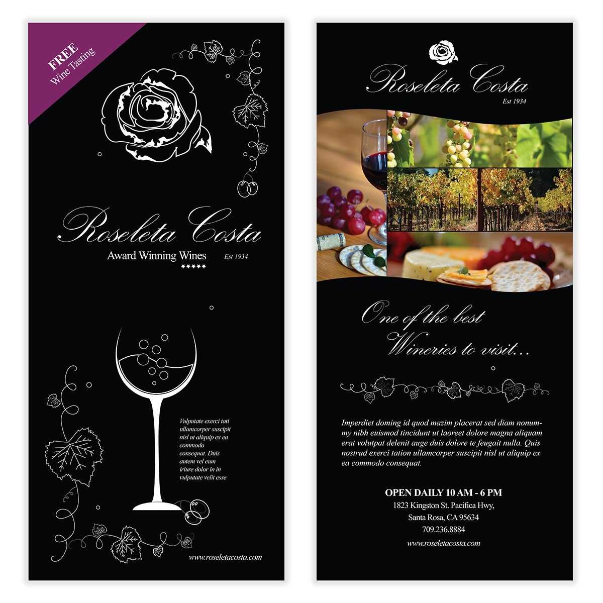 Wine Flyer Template 03 | Chakra Posters, Flyers, & Product With Wine Brochure Template