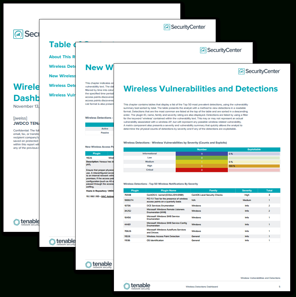 Wireless Detections Report – Sc Report Template | Tenable® For Nessus Report Templates