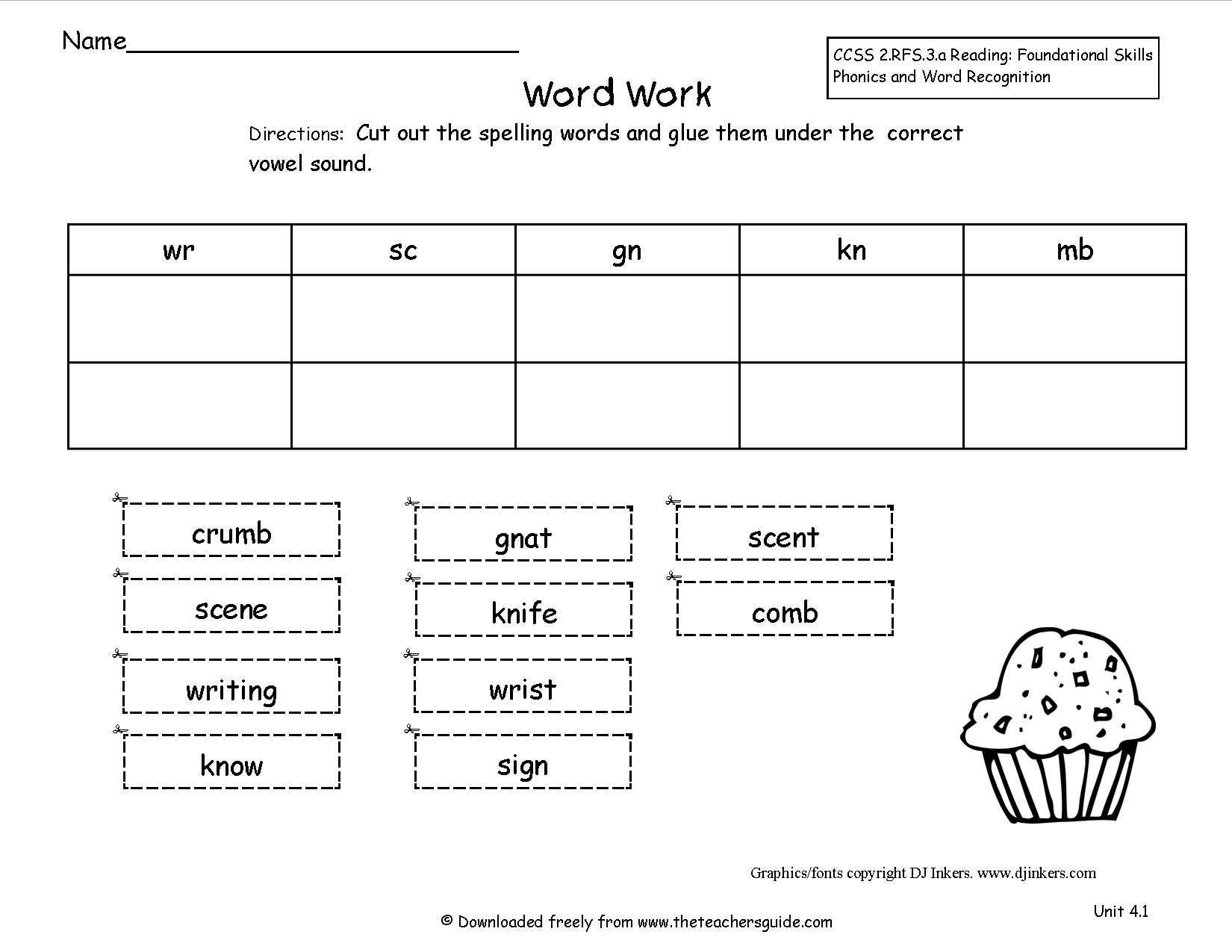 Wonders Second Grade Unit Four Week One Printouts Throughout Words Their Way Blank Sort Template