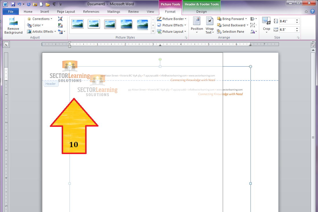 Word 2010 – Custom Margins And “Locking” Letterhead Graphics With Header Templates For Word