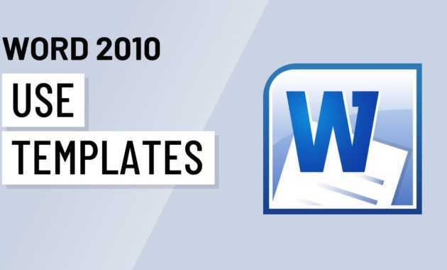 Word 2010: Using Templates in How To Use Templates In Word 2010