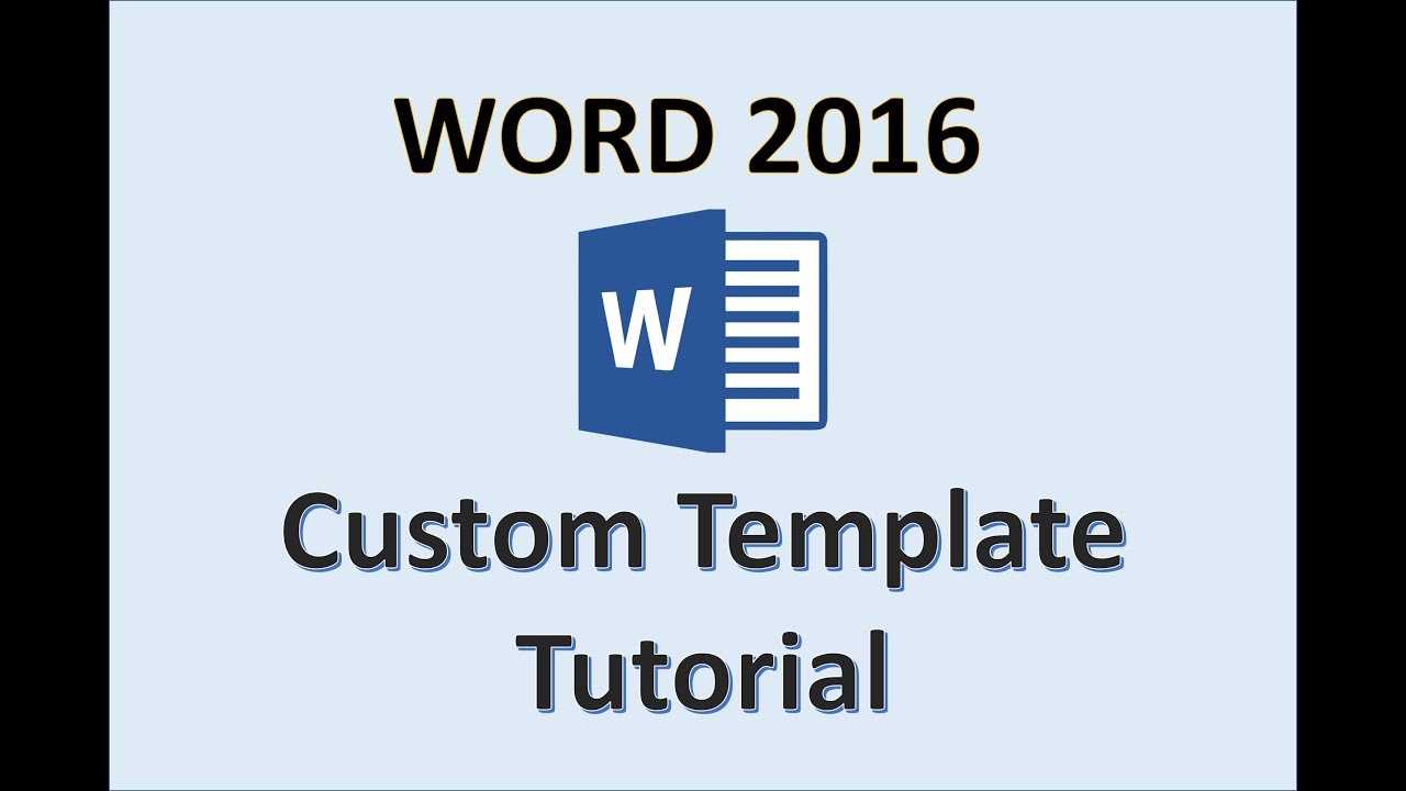 Word 2016 – Creating Templates – How To Create A Template In Ms Office –  Make A Template Tutorial Inside Another Word For Template