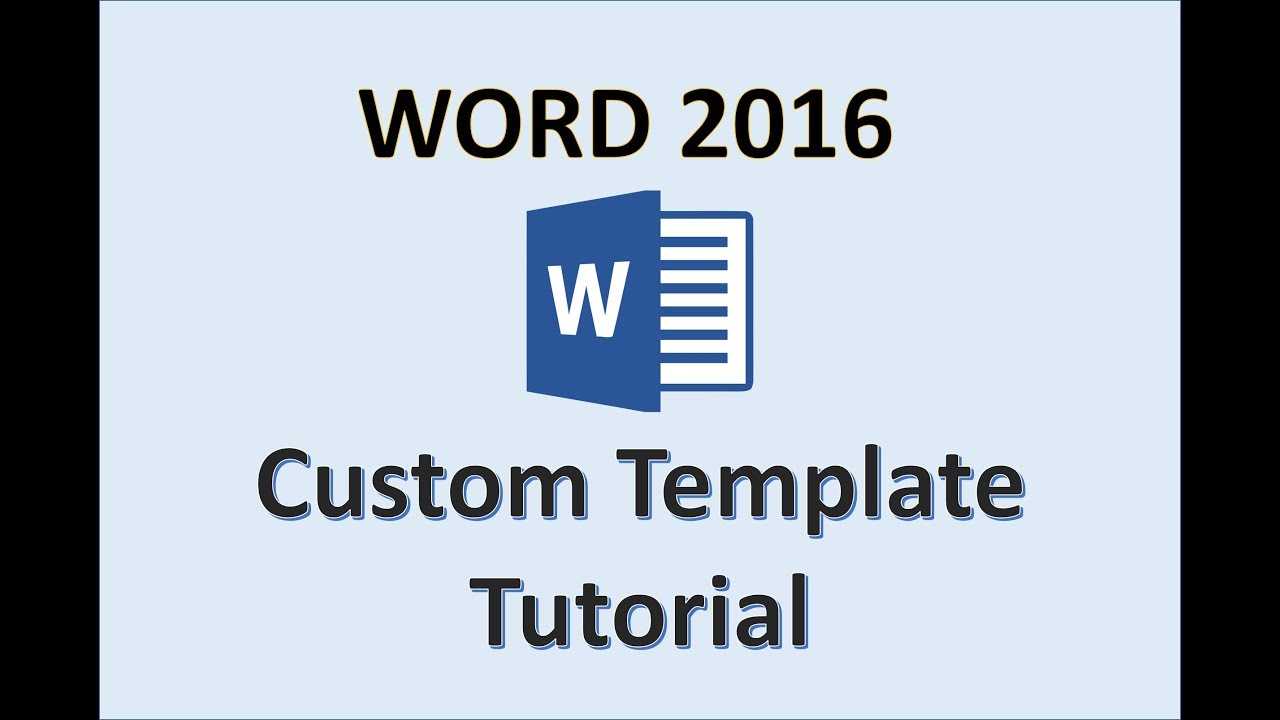Word 2016 – Creating Templates – How To Create A Template In Ms Office –  Make A Template Tutorial Intended For Creating Word Templates 2013