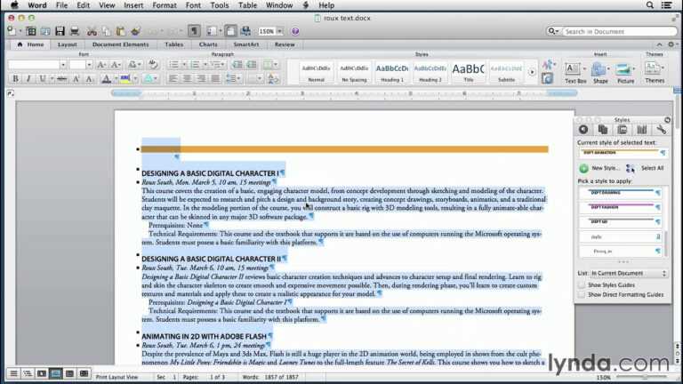 Word And Indesign Tutorial: Creating A Word Template With Indesign ...