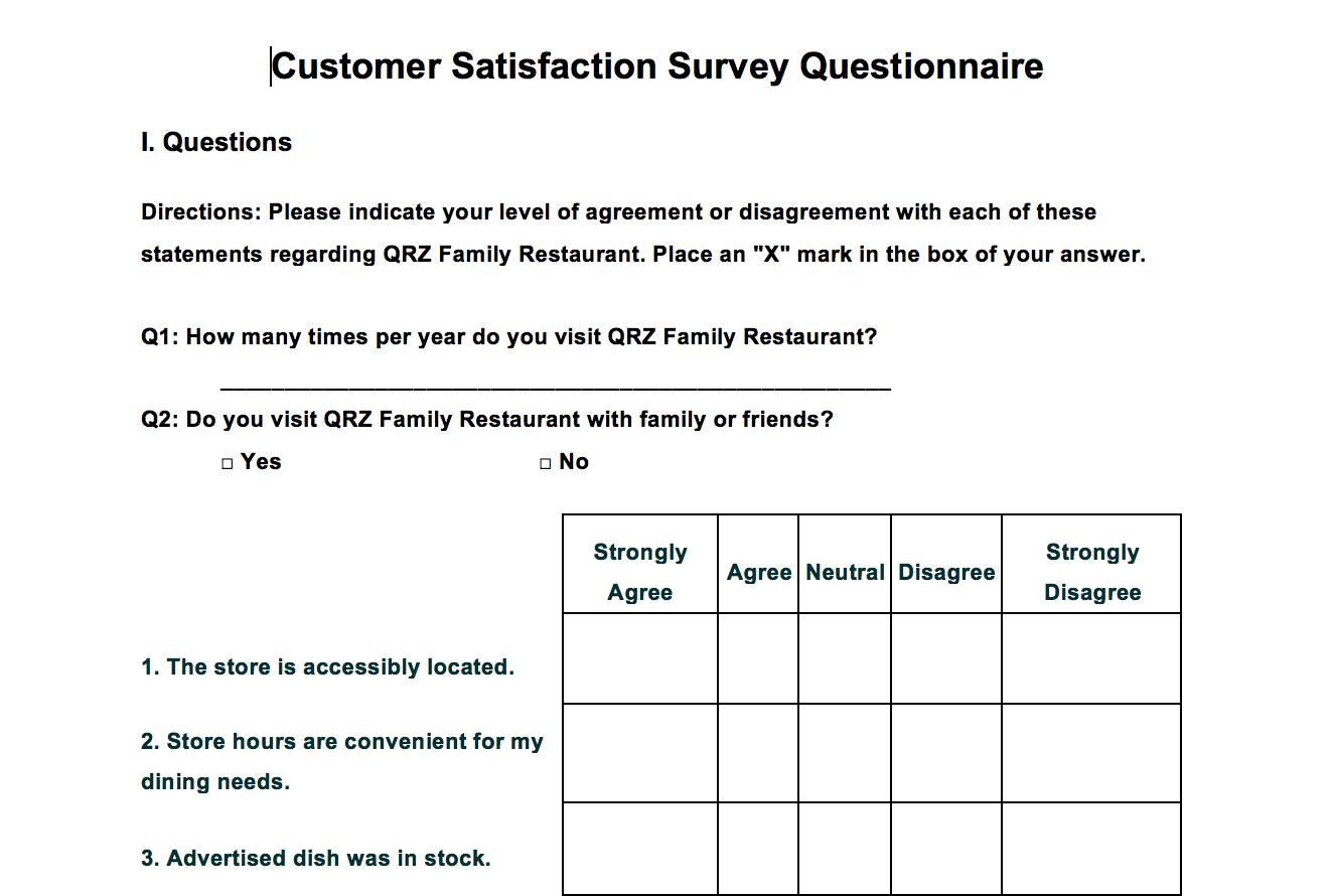 Word Survey Templates For Understanding Consumers And Context Regarding Questionnaire Design Template Word