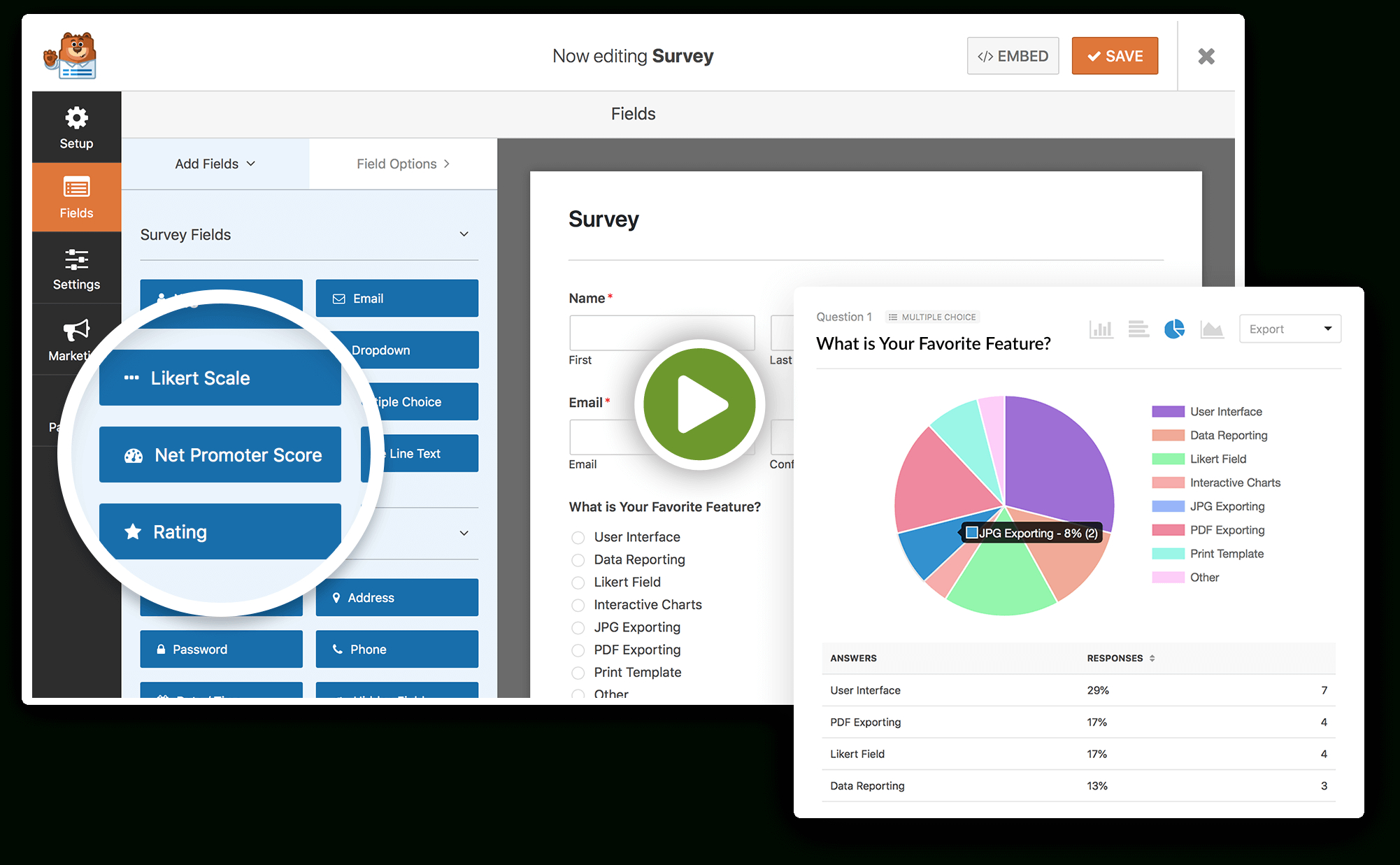 WordPress Survey Form Plugin – Easy Survey Maker + Beautiful Pertaining To Poll Template For Word