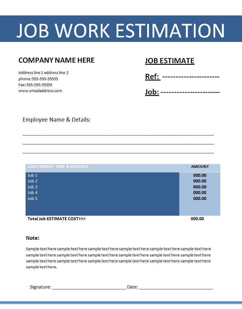 Work Estimate Templates | 19+ Free Docs, Xlsx & Pdf Forms With Regard To Work Estimate Template Word