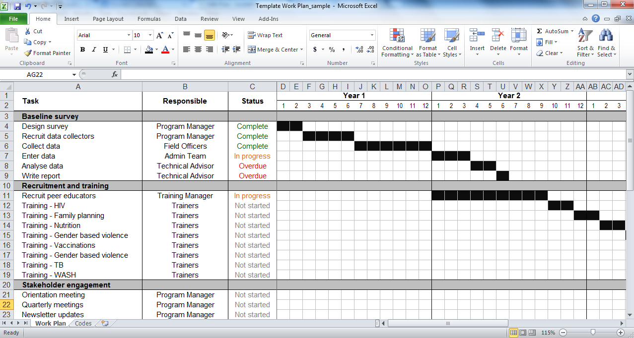 Work Plan Template | Tools4Dev Intended For Work Plan Template Word