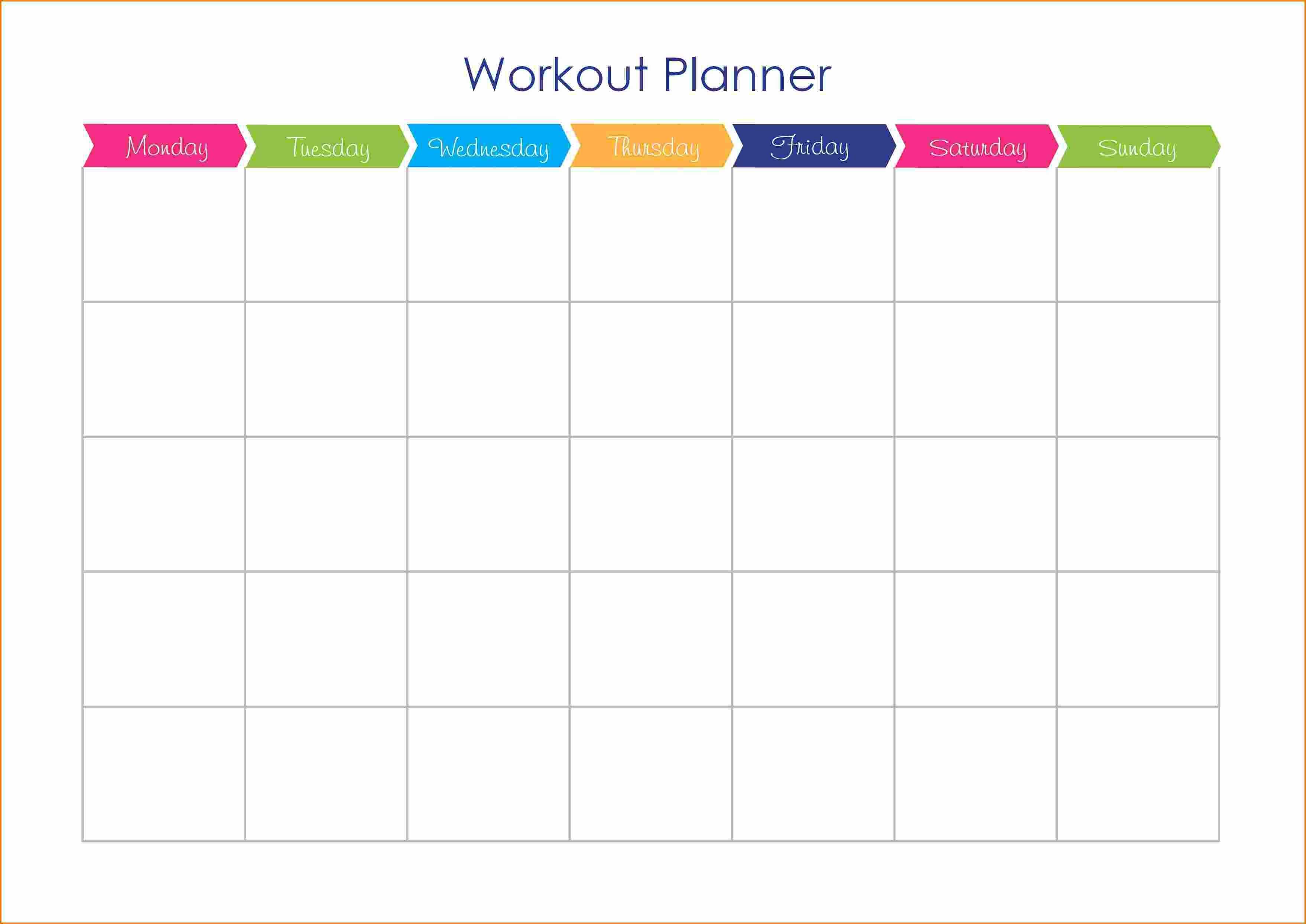 Workout Plan Calendar Template Workout And Yoga Pics For Blank Workout Schedule Template