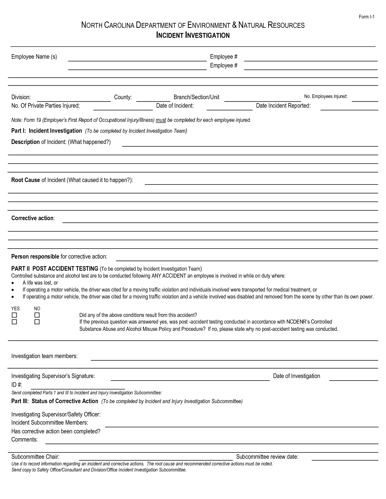 Workplace Incident Report Form Template Inside Ohs Incident Report Template Free