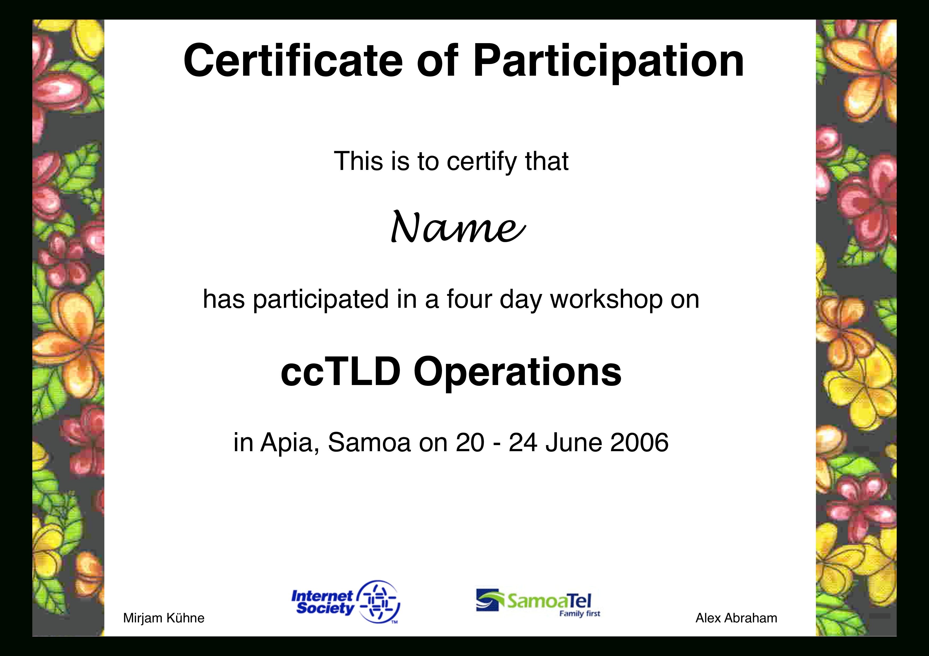 Workshop Participation Certificate | Templates At With Regard To Certificate Of Participation In Workshop Template