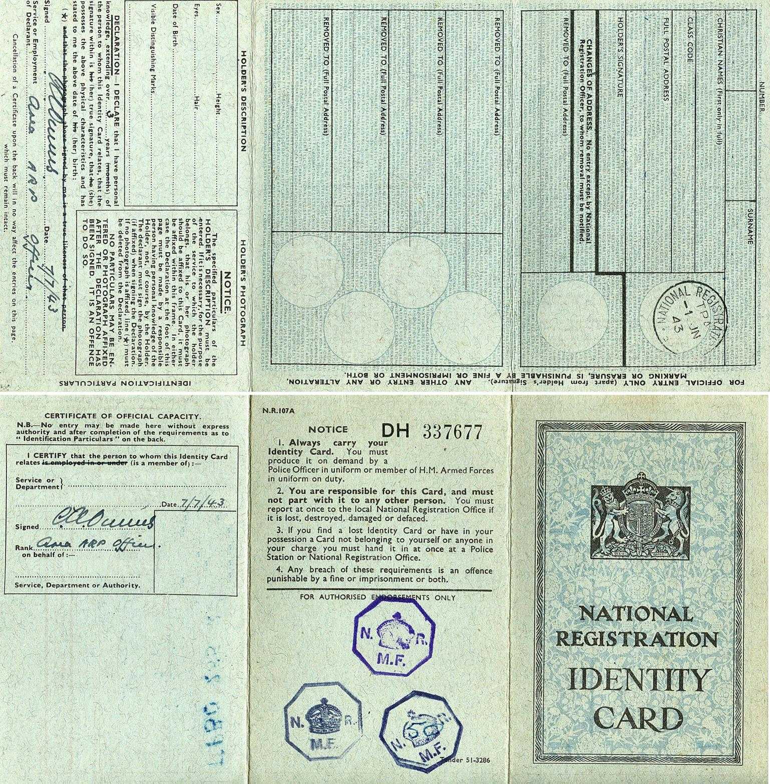 World War 2 Identity Card Template | Akhbarqatar With World War 2 Identity Card Template