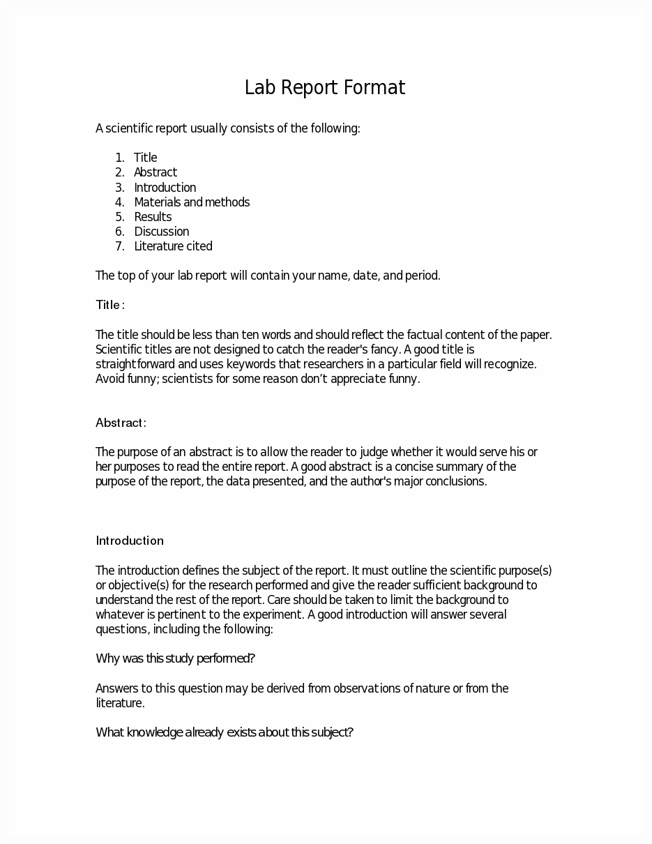 Writing A Biology Lab Report – Dissertation Conclusion Intended For Biology Lab Report Template